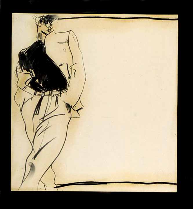 black T, white jacket