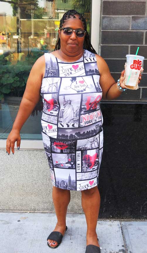 Desiree in her NYC dress