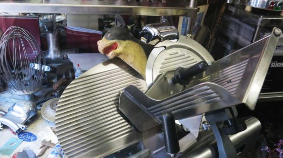 slicer with dog head