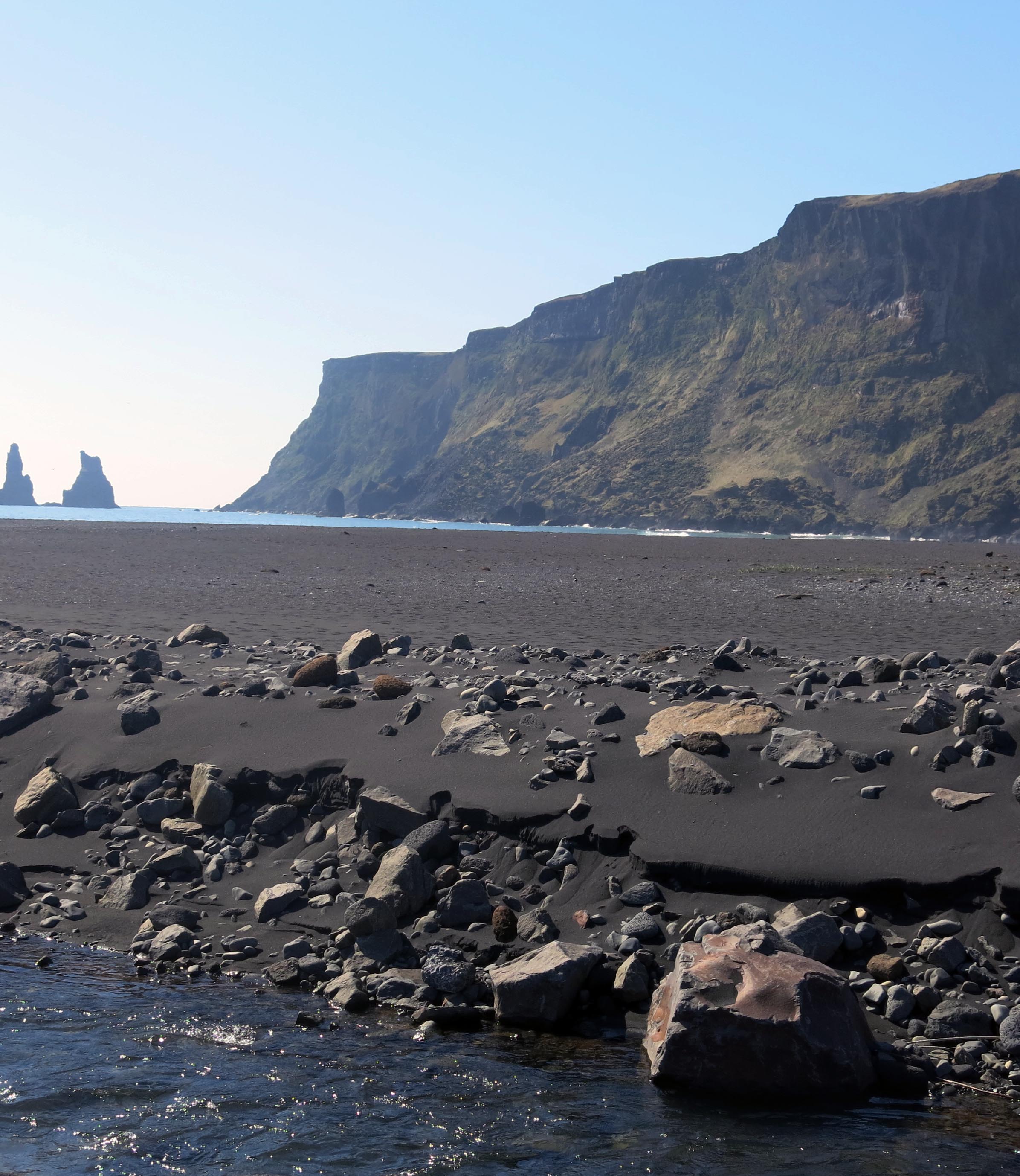 Black sand beach